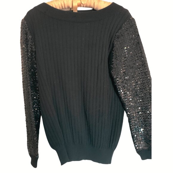 Yves Saint Laurent Rive Gauche YSL Vintage Sequin Wool  Sweater - Picture 2 of 5